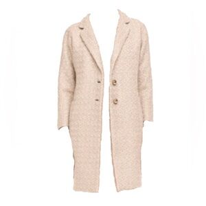 Kate Spade New York Renata Metallic Tweed Coat Blush Pink M $698